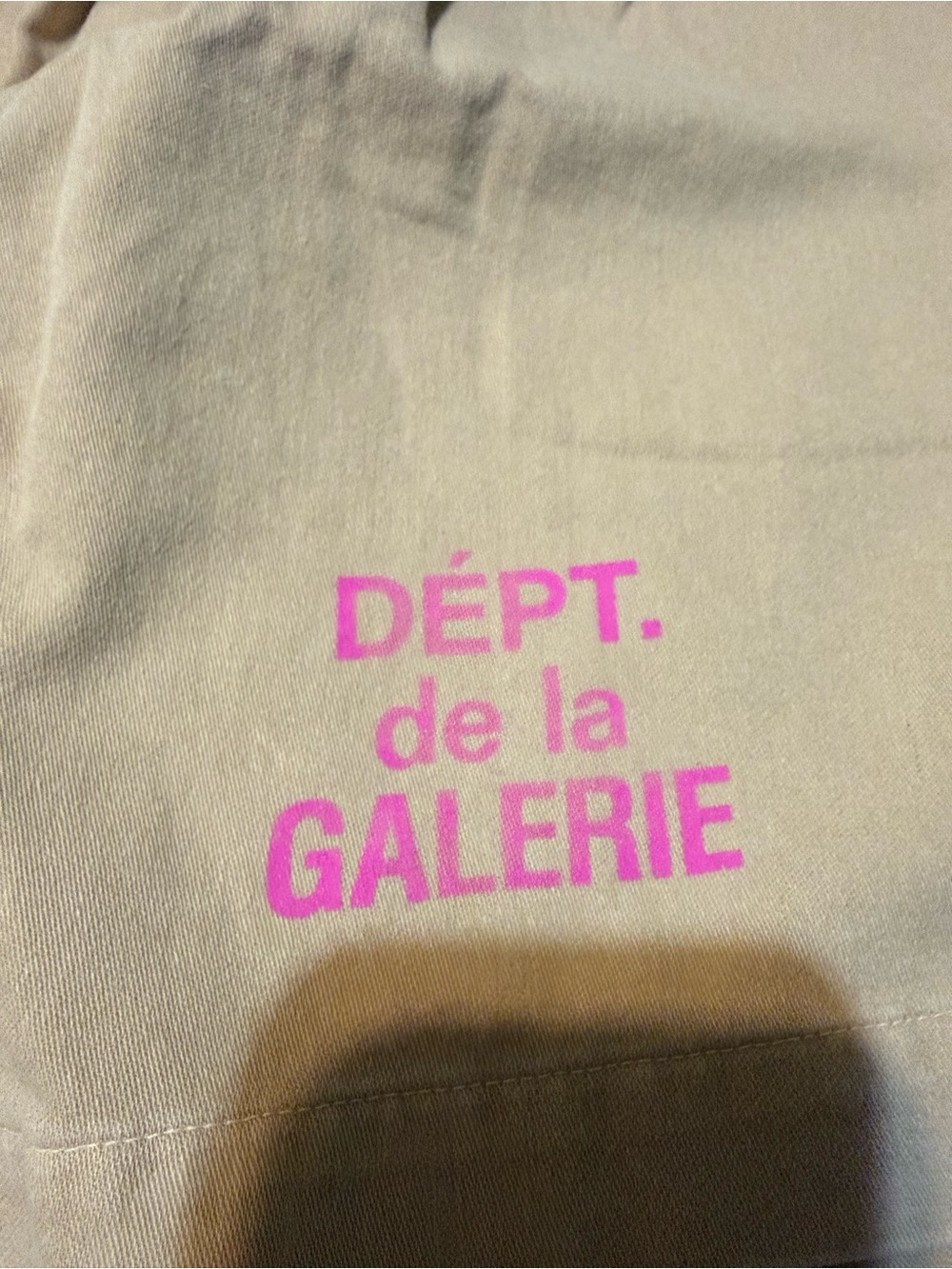 Gallery Dept Zuma French Logo Shorts Pants Beige Pink XL